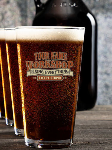 Workshop : Growler Pint Glass Gift Sets - Color Printed