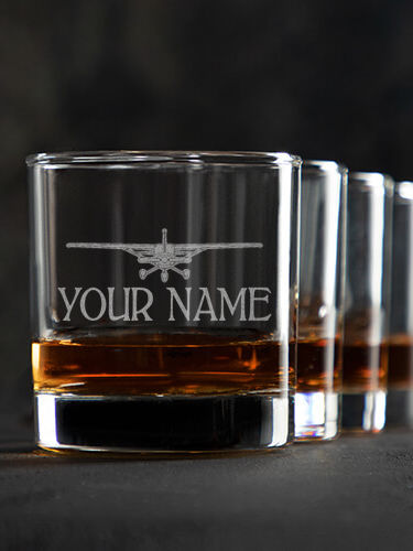 Airplane : Rocks Glasses - Engraved