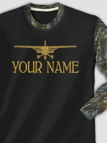 Airplane : Printed 2-Tone Camo Long Sleeves