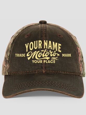 Motors : Embroidered 2-Tone Camo Hats