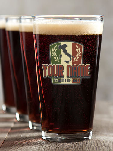 Product Of Italy : Pint Glasses - Color Printed