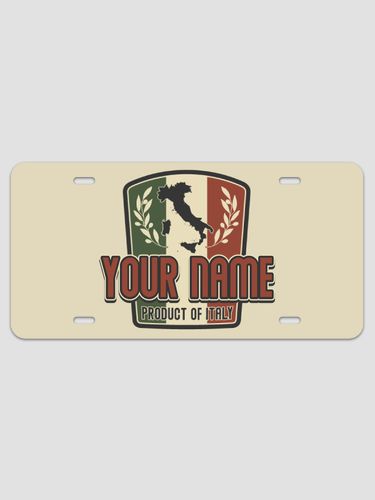 Product Of Italy : License Plates
