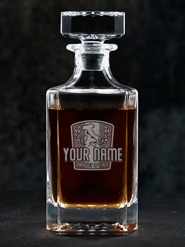 Product Of Italy : Whiskey Decanter - Engraved