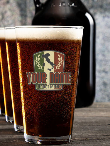 Product Of Italy : Growler Pint Glass Gift Sets - Color Printed