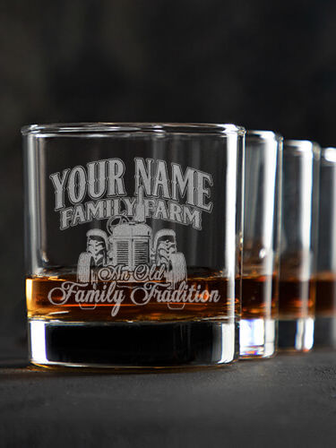 Farming Family Tradition : Rocks Glasses - Engraved