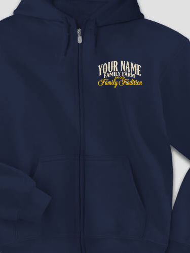 Farming Family Tradition : Embroidered Zip Hoodies