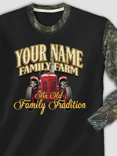 Farming Family Tradition : Printed 2-Tone Camo Long Sleeves