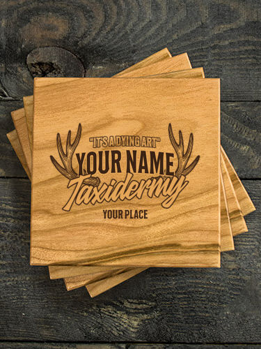 Taxidermy : Coasters - Engraved