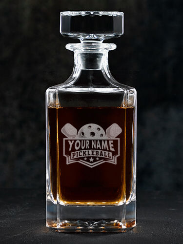 Pickleball : Whiskey Decanter - Engraved