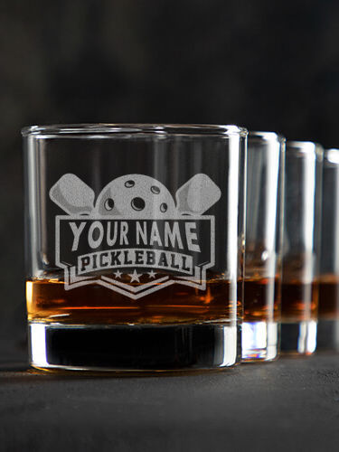 Pickleball : Rocks Glasses - Engraved