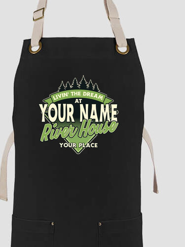 Livin' The Dream River House : Printed Canvas Work Aprons