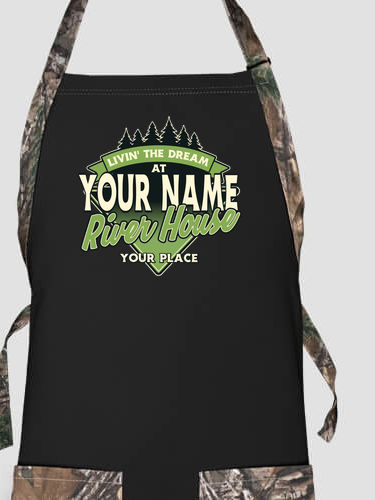 Livin' The Dream River House : Printed 2-Tone Aprons