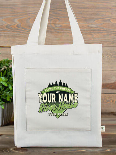 Livin' The Dream River House : Canvas Totes