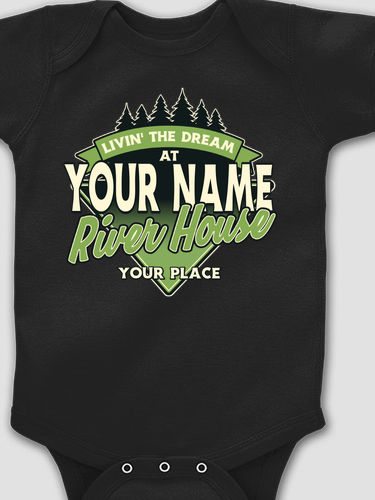 Livin' The Dream River House : Printed Baby Bodysuits