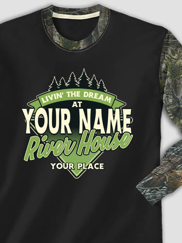 Livin' The Dream River House : Printed 2-Tone Camo Long Sleeves