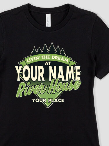 Livin' The Dream River House : Premium Ladies T-Shirts