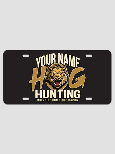 Hog Hunting : License Plates