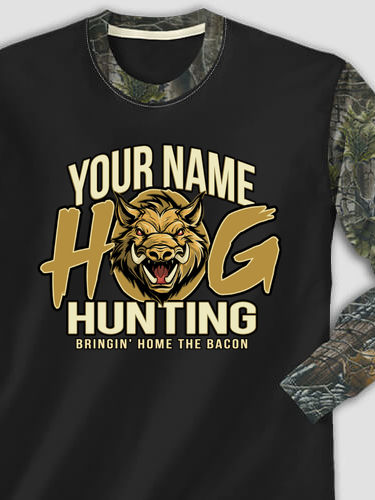 Hog Hunting : Printed 2-Tone Camo Long Sleeves