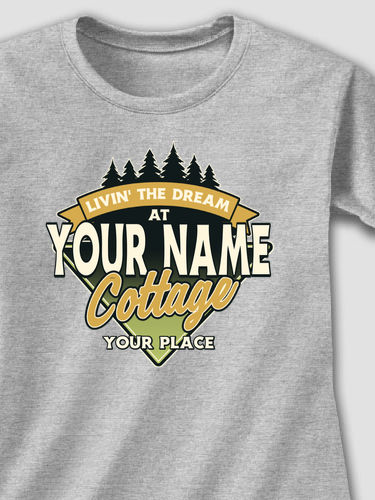 Livin' The Dream Cottage : Adult Ladies Fitted T-Shirt
