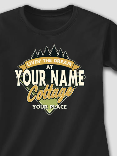 Livin' The Dream Cottage : Adult Ladies Fitted T-Shirt