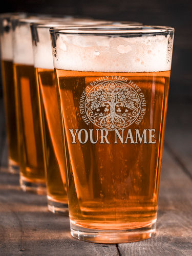 Irish Roots : Pint Glasses - Engraved