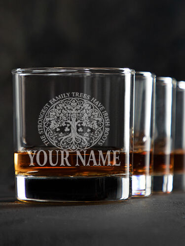 Irish Roots : Rocks Glasses - Engraved