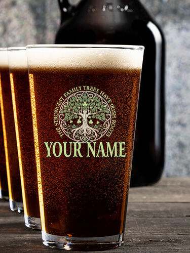 Irish Roots : Growler Pint Glass Gift Sets - Color Printed