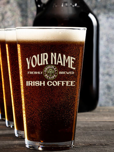 Irish Coffee : Growler Pint Glass Gift Sets - Color Printed
