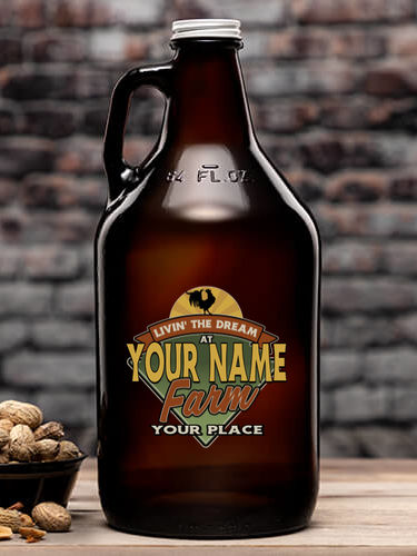 Livin' The Dream Farm : Beer Growlers - Color Printed