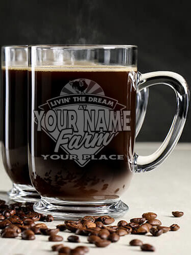 Livin' The Dream Farm : Coffee Mugs - Engraved