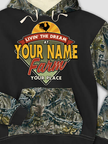 Livin' The Dream Farm : Printed 2-Tone Camo Hoodies