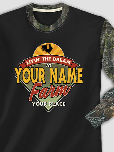 Livin' The Dream Farm : Printed 2-Tone Camo Long Sleeves