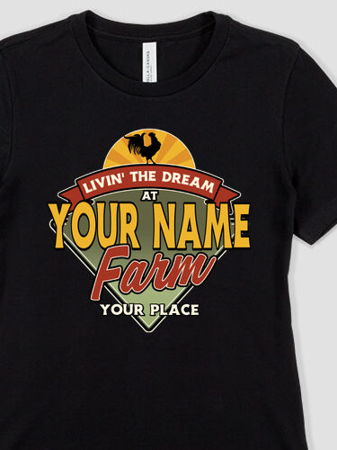 Livin' The Dream Farm : Premium Ladies T-Shirts