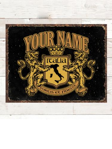 Italian Crest : Tin Signs