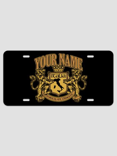 Italian Crest : License Plates