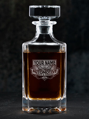 Vintage Automotive : Whiskey Decanter - Engraved