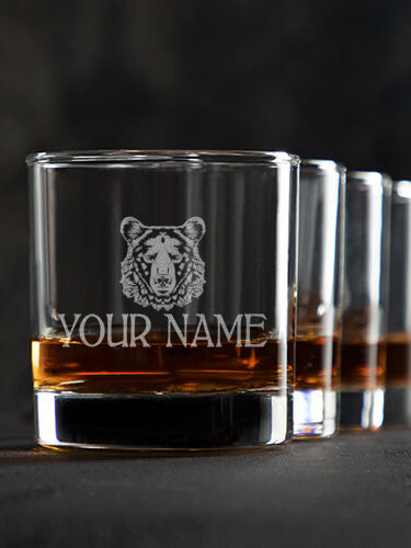 Bear : Rocks Glasses - Engraved