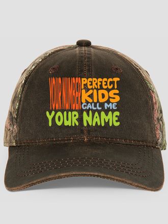 Perfect Kids : Embroidered 2-Tone Camo Hats