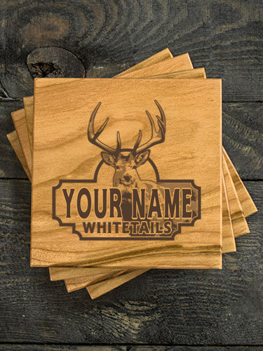 Whitetails : Coasters - Engraved