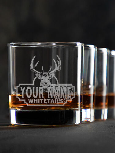 Whitetails : Rocks Glasses - Engraved