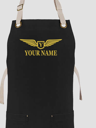 Aviation Monogram : Printed Canvas Work Aprons