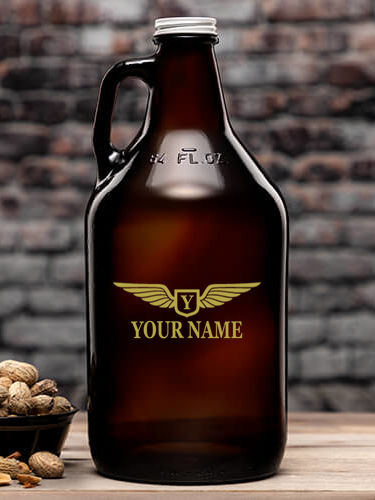 Aviation Monogram : Beer Growlers - Color Printed