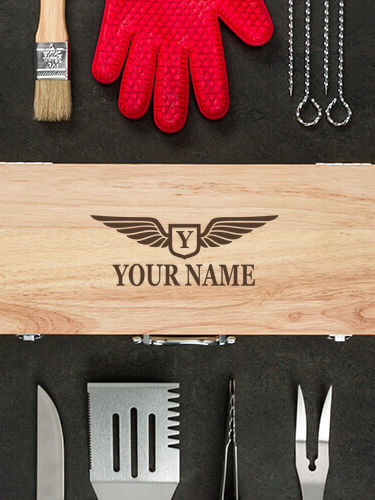 Aviation Monogram : 10 Piece BBQ Set