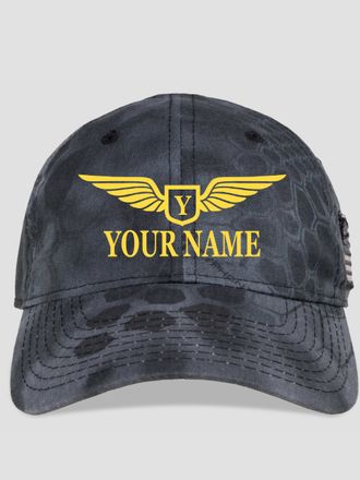 Aviation Monogram : Embroidered Kryptek Tactical Camo Hats