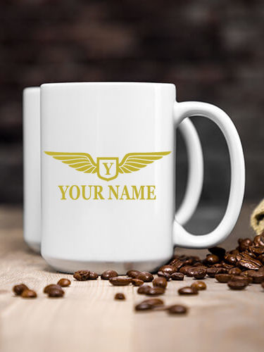 Aviation Monogram : Ceramic Coffee Mugs