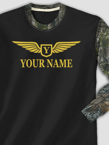 Aviation Monogram : Printed 2-Tone Camo Long Sleeves