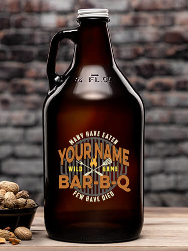 Wild Game Few Have Died BBQ : Beer Growlers - Color Printed