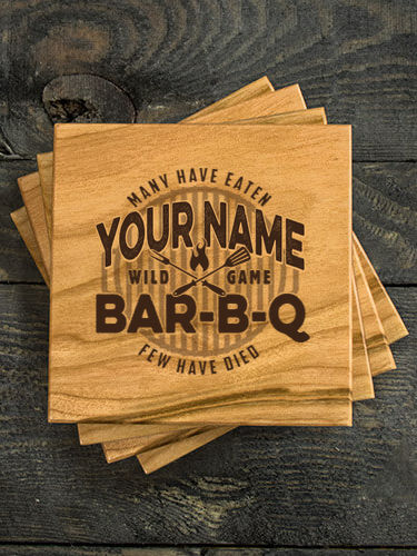 Wild Game Few Have Died BBQ : Coasters - Engraved
