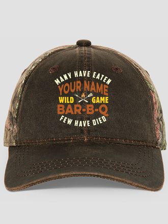 Wild Game Few Have Died BBQ : Embroidered 2-Tone Camo Hats
