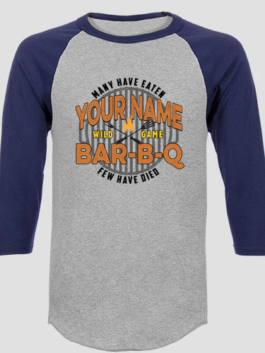 Wild Game Few Have Died BBQ : Printed Raglan Shirts